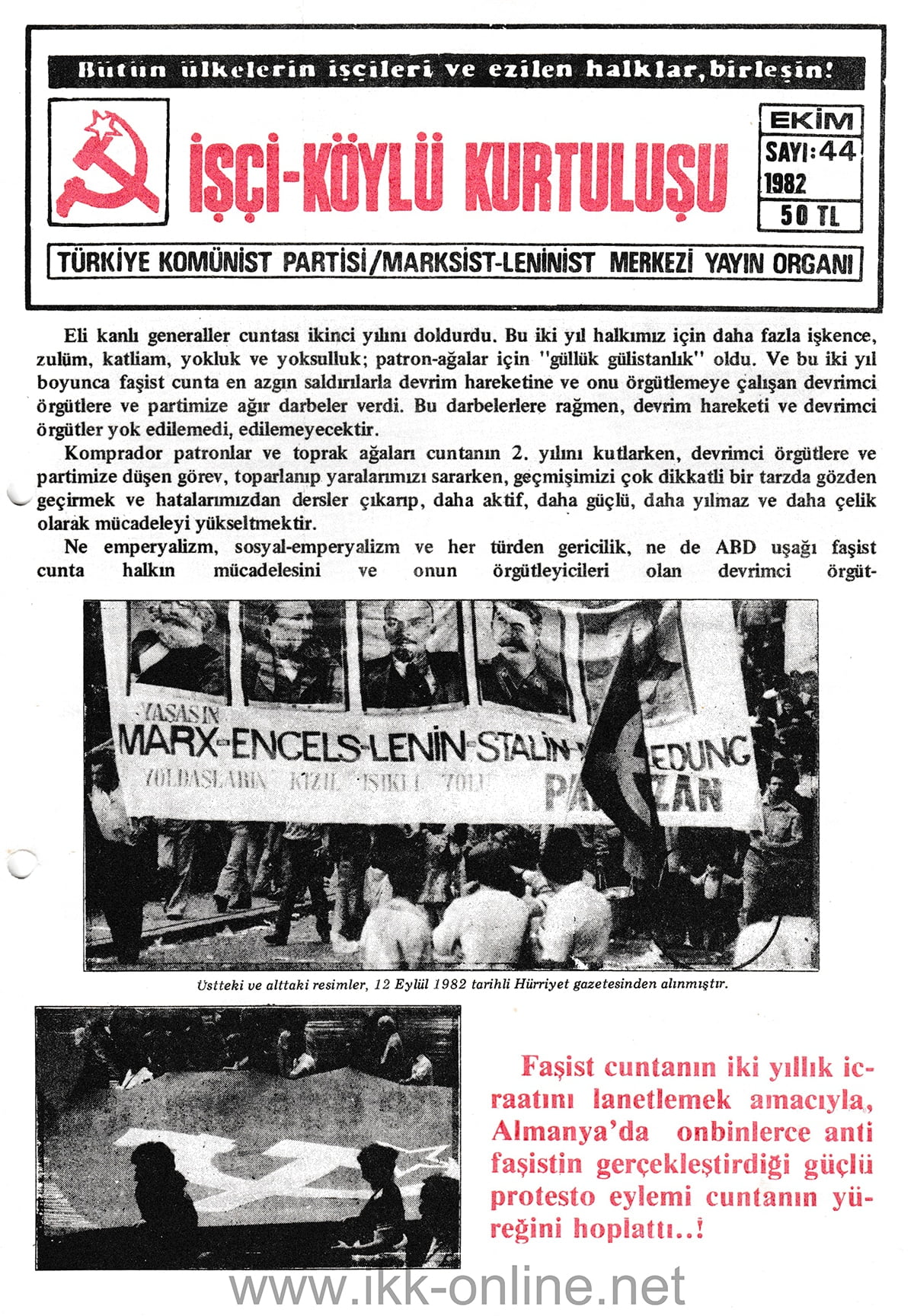 İşçi Köylü Kurtuluşu Sayı-44