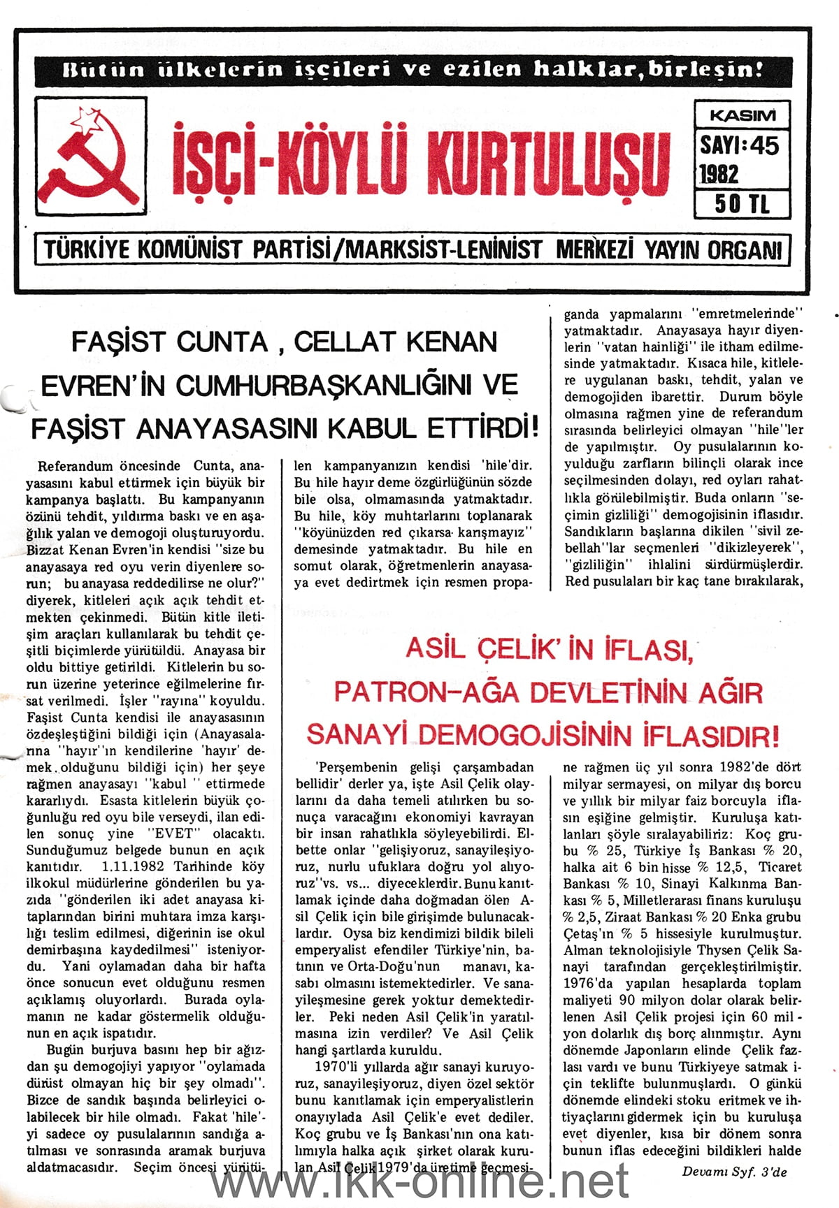 İşçi Köylü Kurtuluşu Sayı-45