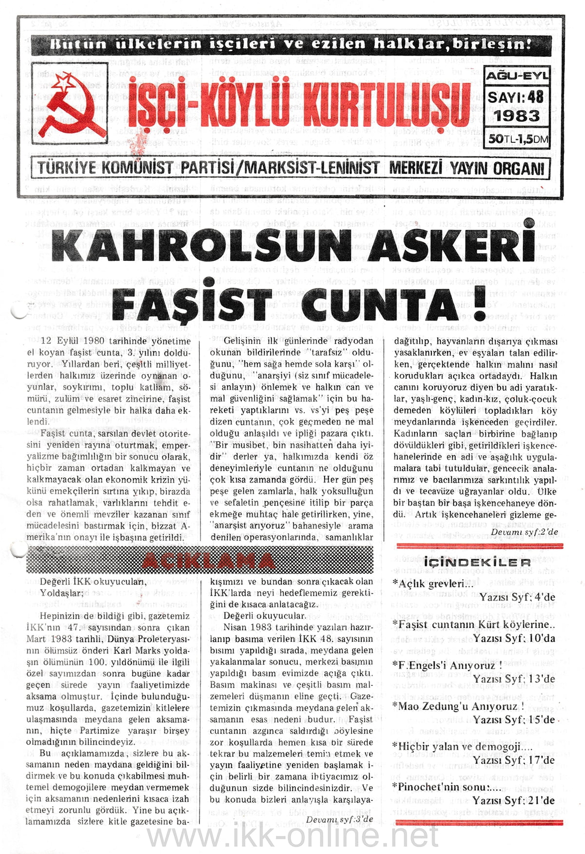 İşçi Köylü Kurtuluşu Sayı-48