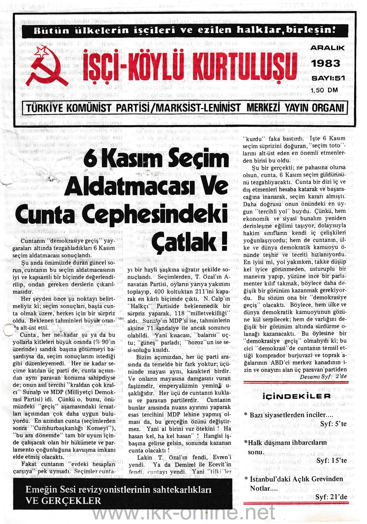 İşçi Köylü Kurtuluşu Sayı-51