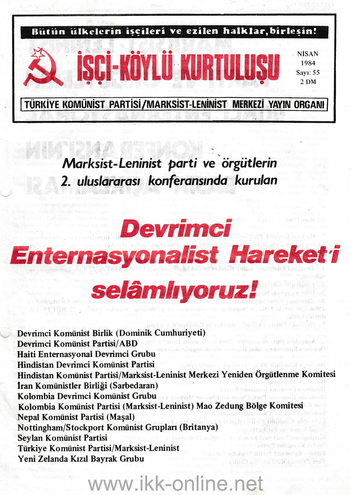 İşçi Köylü Kurtuluşu Sayı-55