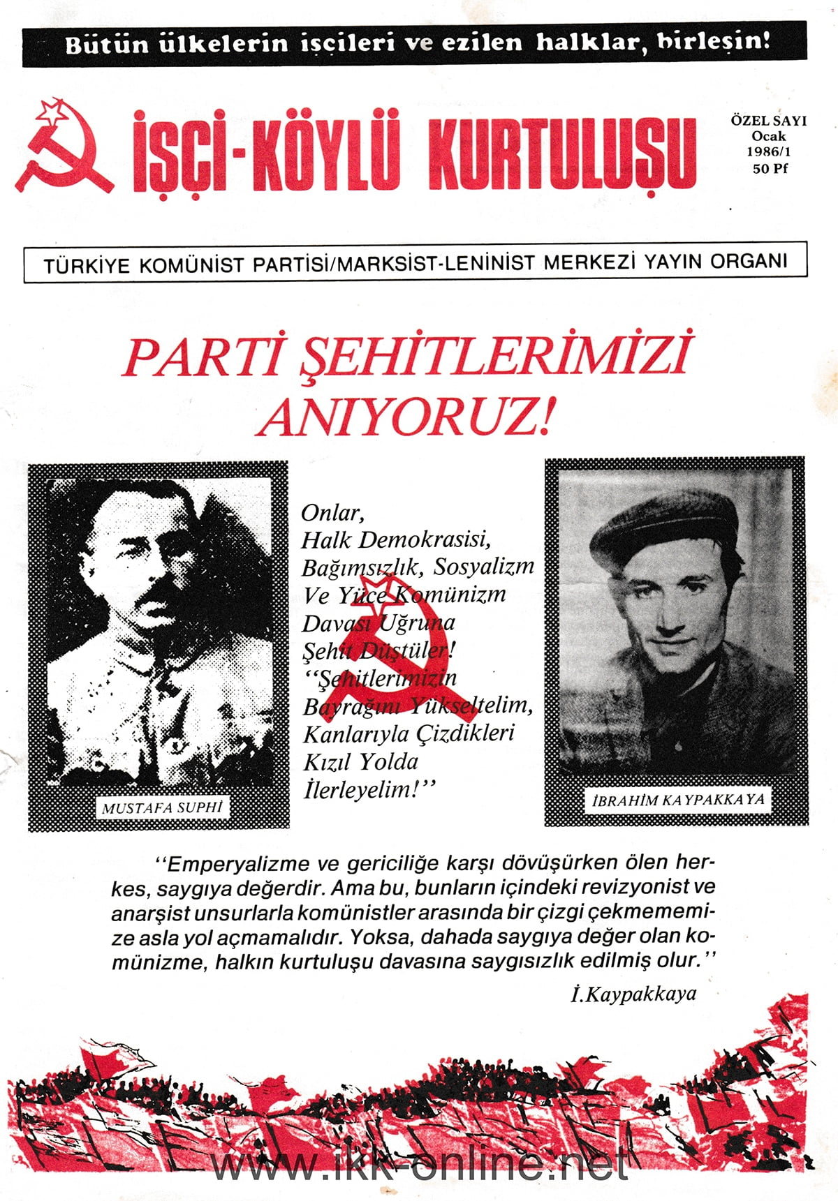 İşçi Köylü Kurtuluşu Özel Sayı