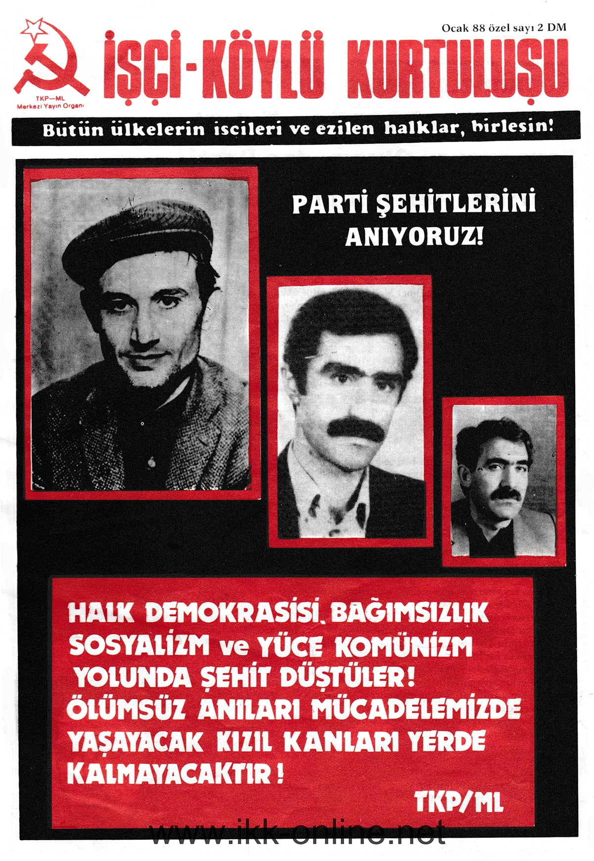 İşçi Köylü Kurtuluşu Özel Sayı