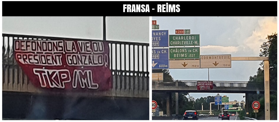 Başkan Gonzalo’nun özgürlüğü için Fransa’da pankart asıldı Başkan Gonzalo’nun özgürlüğü için Fransa’da pankart asıldı