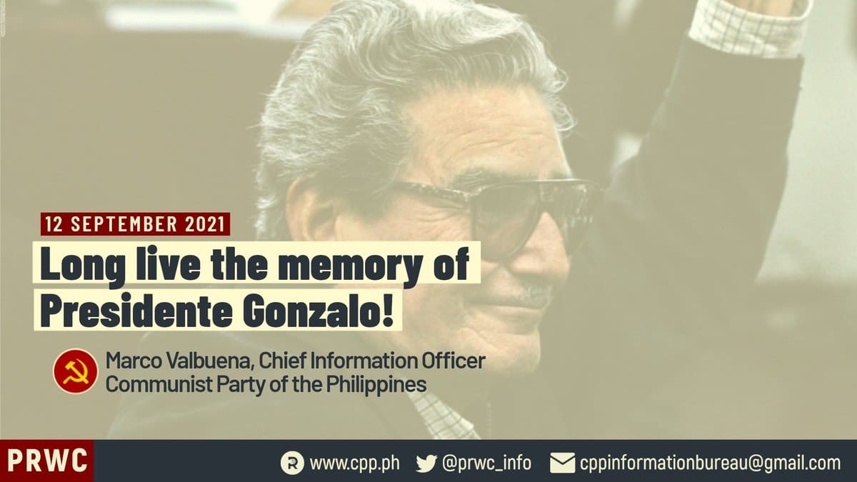 Filipinler Komünist Partisi (CPP) : Yaşasın Başkan Gonzalo’nun Hatırası!