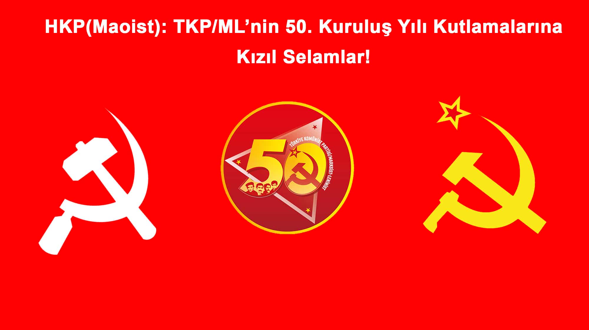 Hindistan Komünist Partisi (Maoist) MK- Enternasyonal Büro: TKP/ML’NİN 50. KURULUŞ YILI KUTLAMALARINA KIZIL SELAMLAR Hindistan Komünist Partisi (Maoist) MK- Enternasyonal Büro: TKP/ML’NİN 50. KURULUŞ YILI KUTLAMALARINA KIZIL SELAMLAR