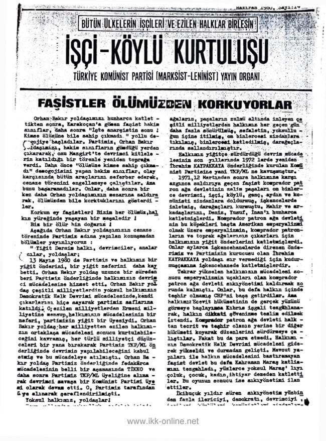 İşçi Köylü Kurtuluşu Sayı-14