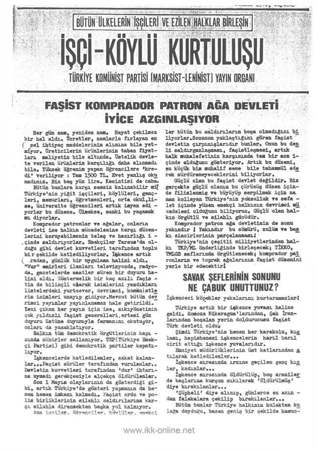 İşçi Köylü Kurtuluşu Sayı-15