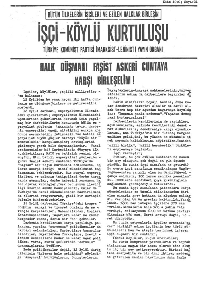 İşçi Köylü Kurtuluşu Sayı-21