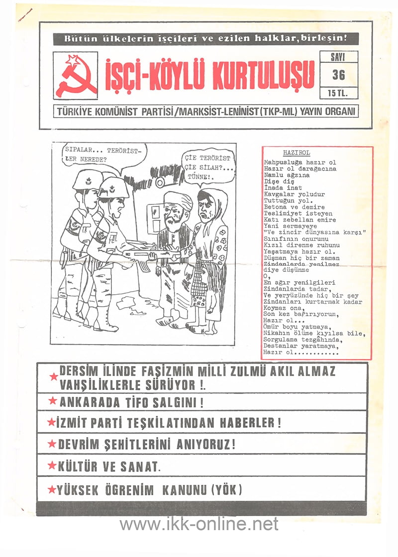 İşçi Köylü Kurtuluşu Sayı-36