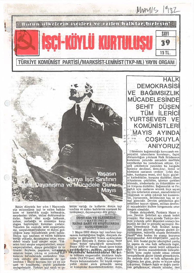 İşçi Köylü Kurtuluşu Sayı-39