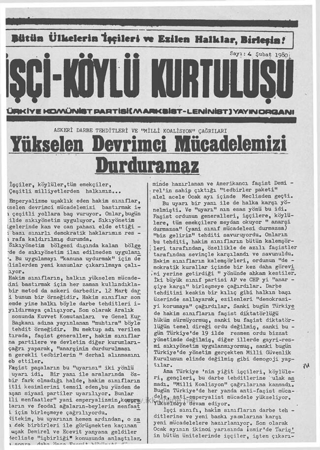 İşçi Köylü Kurtuluşu Sayı-4