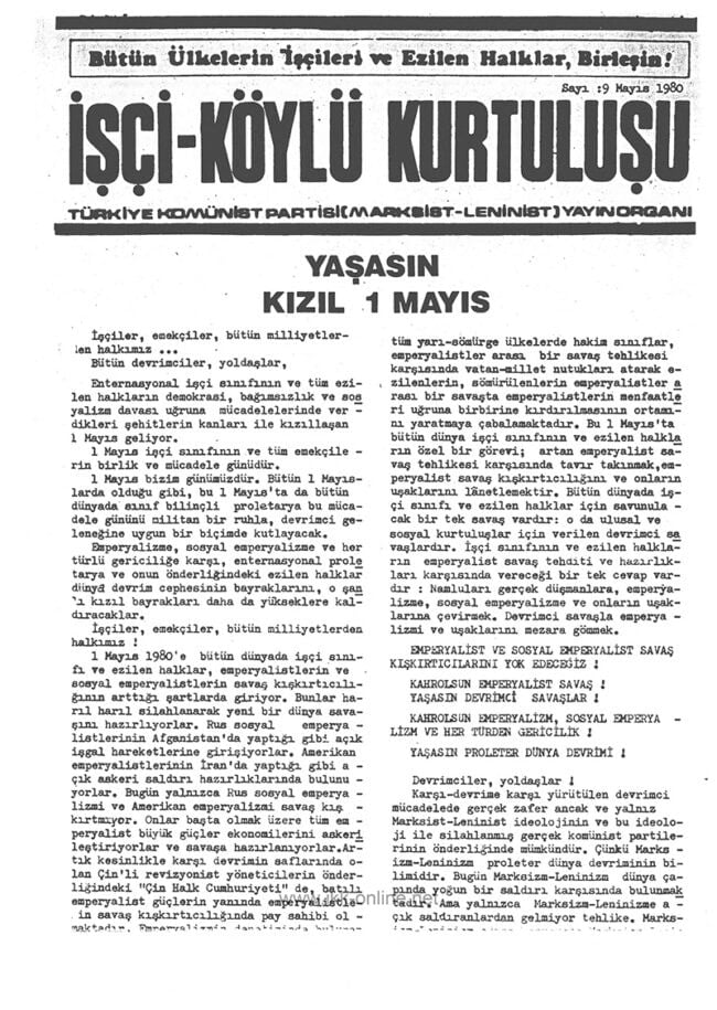 İşçi Köylü Kurtuluşu Sayı-9