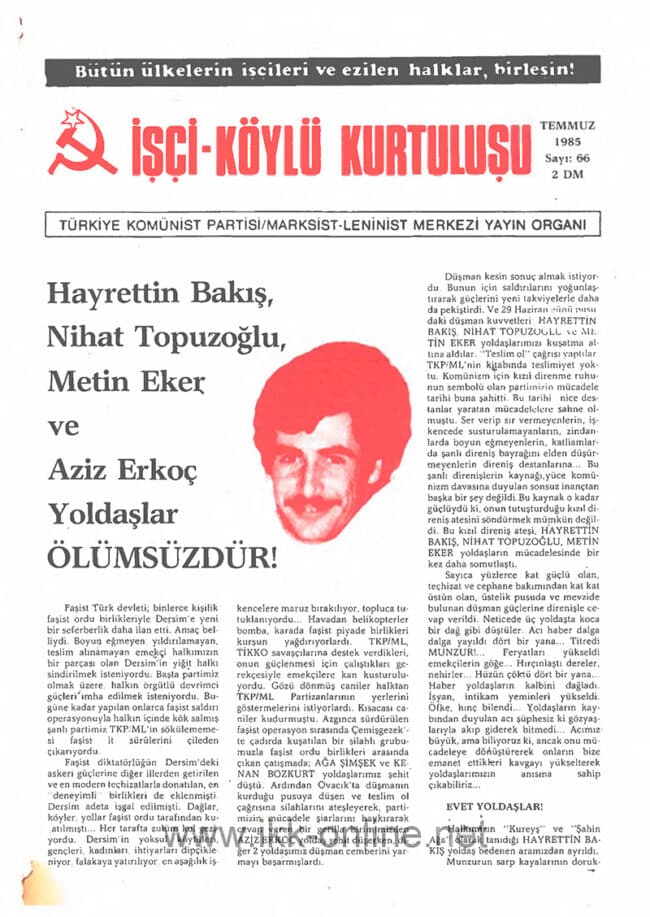 İşçi Köylü Kurtuluşu Sayı 66