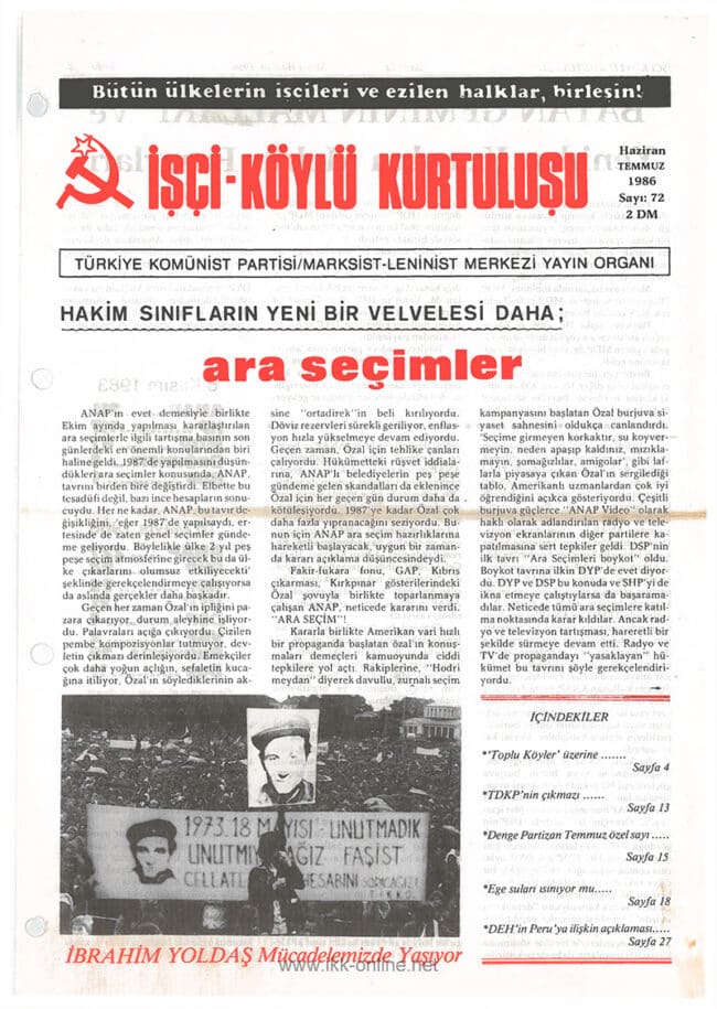 İşçi Köylü Kurtuluşu Sayı 72