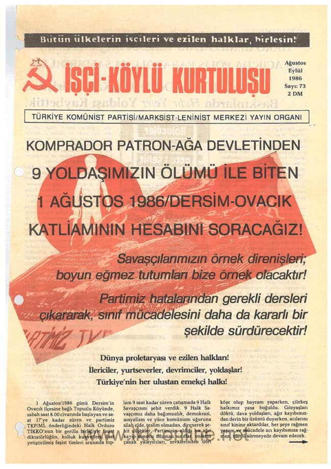 İşçi Köylü Kurtuluşu Sayı 73