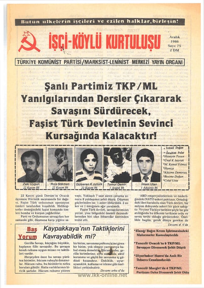 İşçi Köylü Kurtuluşu Sayı 75
