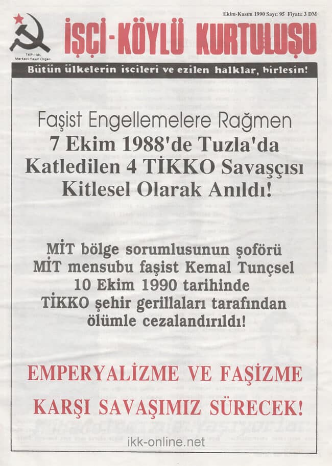 İşçi Köylü Kurtuluşu Sayı 95