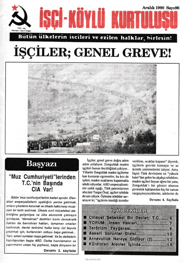 İşçi Köylü Kurtuluşu Sayı 96