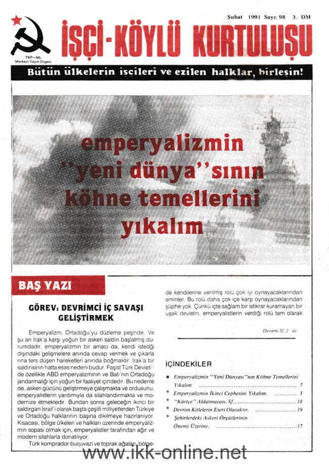 İşçi Köylü Kurtuluşu Sayı 98