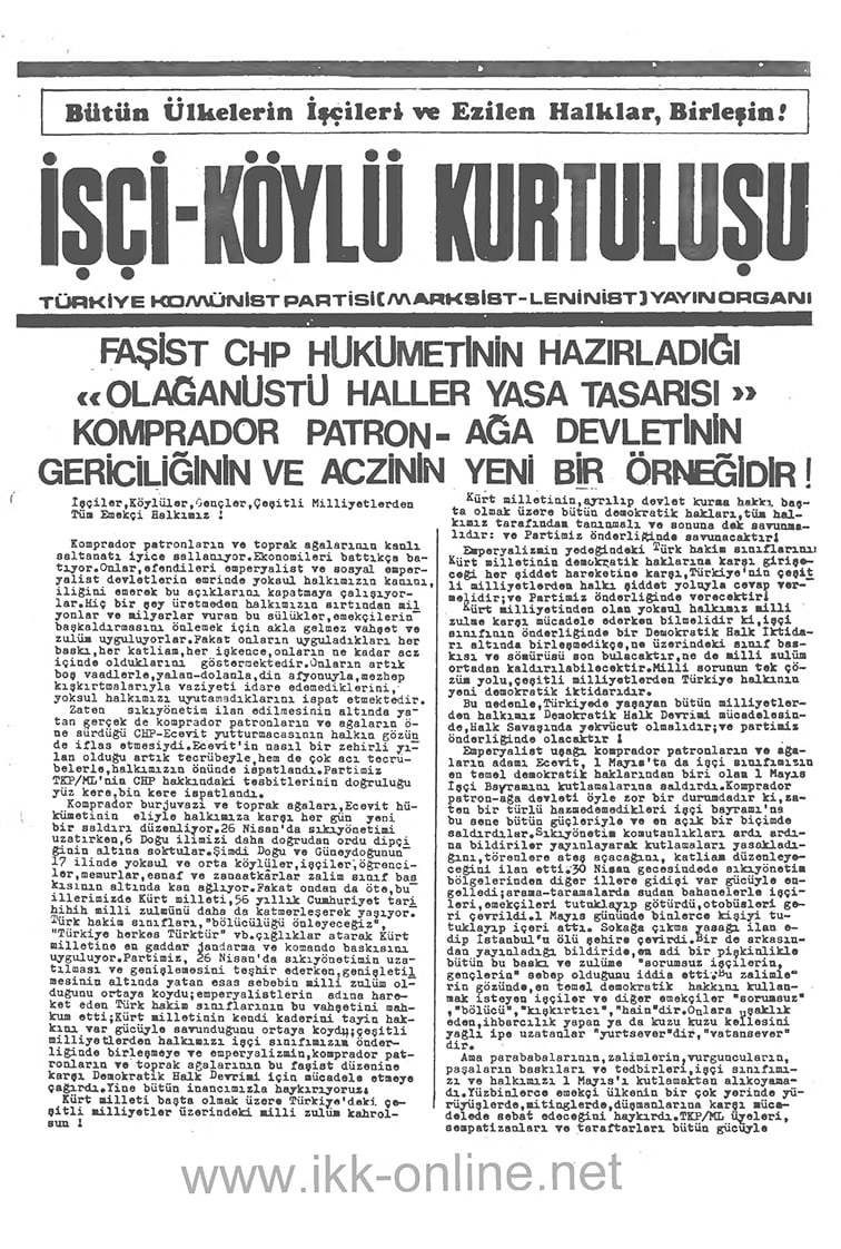 İşçi Köylü Kurtuluşu Mayıs 1979