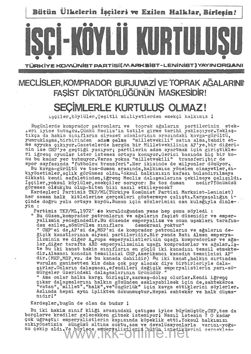 İşçi Köylü Kurtuluşu Haziran 1979-3