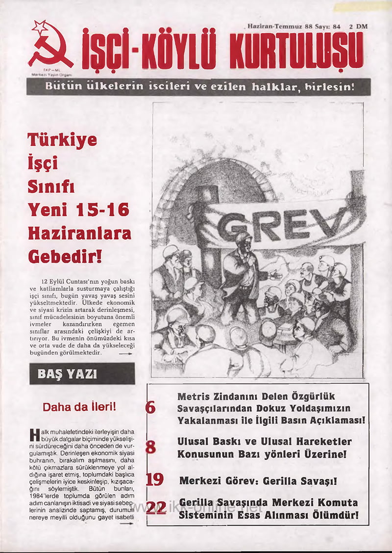 İşçi Köylü Kurtuluşu Sayı 84