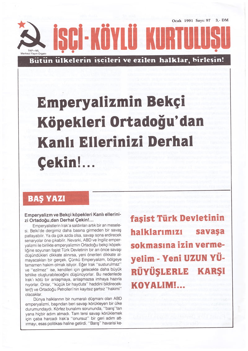 İşçi Köylü Kurtuluşu Sayı 97